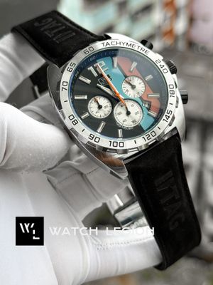 TAG BELT ANNIVERSARY GULF SILVER CASE BLACK DIAL BLACK BELT_img_1