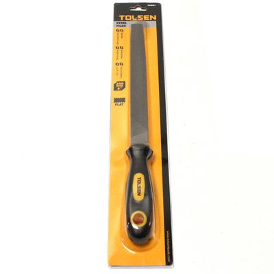 TOLSEN 8" Steel File Flat  TPR Handle 32001_img_5
