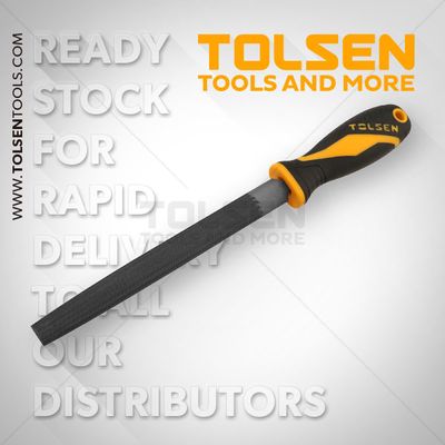 TOLSEN 8" Steel File Half Round  TPR Handle 32005_img_2