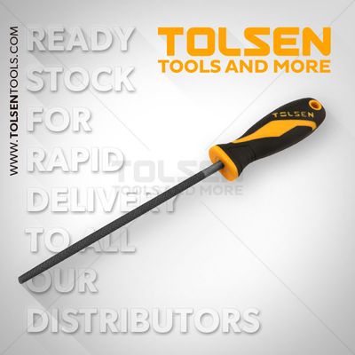 TOLSEN 8" Steel File Round  TPR Handle 32009_img_1