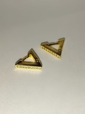 Arrow triangular hoop earrings 0.8 cm_img_1