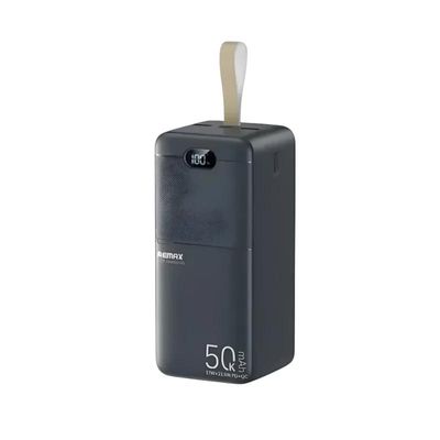 Remax RPP-117 Piloteer Series 50000mAh 27W Fast Charging Power Bank -Black Color_img_0