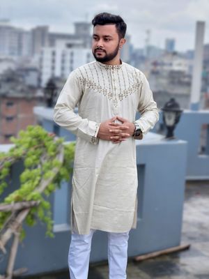 Premium Elite Chest embroidered panjabi code 718_img_2