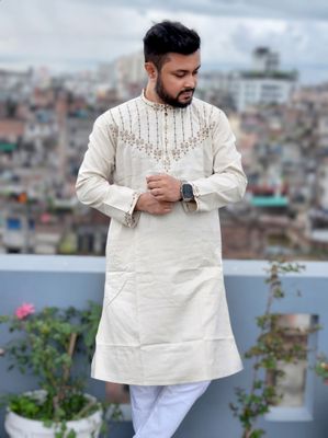 Premium Elite Chest embroidered panjabi code 718_img_3