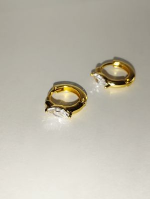 0.8cm Marquise hoop earrings_img_2