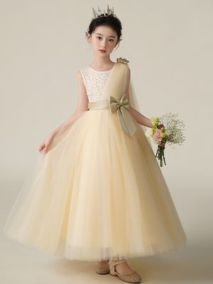 Imported 👑 Girls’ Princess Wedding & Performance Dress – Long Summer Gown_img_0