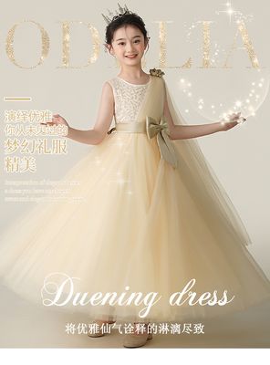 Imported 👑 Girls’ Princess Wedding & Performance Dress – Long Summer Gown_img_6