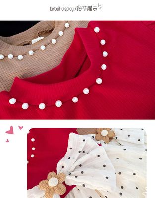 Imported 🌸 Girls’ Summer Polka Dot Dress – Korean Style Flying Sleeve_img_2