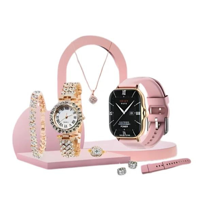 A58 Plus Smart Watch with Jewelry Set for Women 2.02 inch Big Screen Calling Smartwatch 8 in 1 Set_img_1