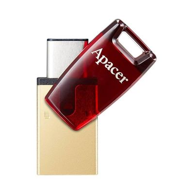 APACER 32GB AH180 USB 3.2 TYPE-C Dual Interface Flash Drive- Red Color_img_1