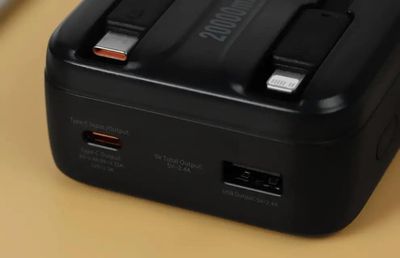 Baseus Comet Series 22.5W 20000mAh Dual Cable Digital Display Power Bank – Black Color_img_2