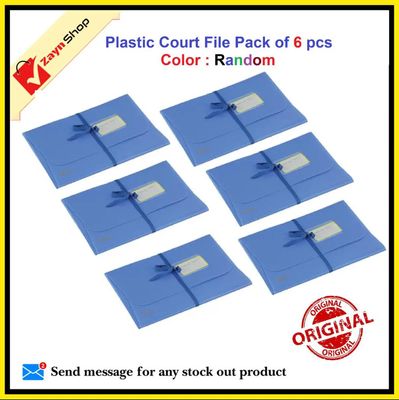 Good Luck Plastic Court File  Pack of 6 pcs Random Color_img_0