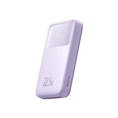 Baseus Comet Series 22.5W 20000mAh Dual Cable Digital Display Power Bank – Purple Color_img_0