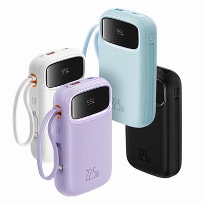 Baseus Comet Series 22.5W 20000mAh Dual Cable Digital Display Power Bank – White Color_img_1