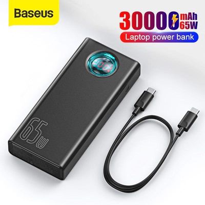 Baseus Power Bank 65W 30000mAh Amblight For Laptop Mobile Macbook – Black Color_img_0