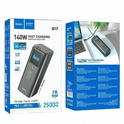 HOCO Q17 Power bank Electric PD140W 25000mAh – Black Color_img_1