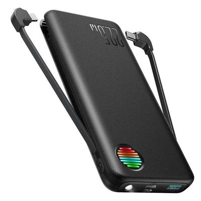 Joyroom JR-L014 22.5W 10000mAh Power Bank with Dual Cables – Black_img_2