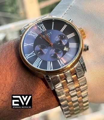 TISSOT CH SILVER BODY ROSE GOLD BEZEL BLUE ROMAN DIAL_img_1