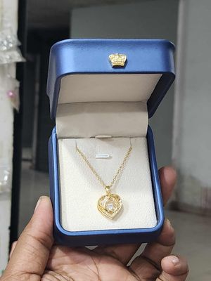 Love Zircon Yellow Heart-Shaped Pendant_img_3