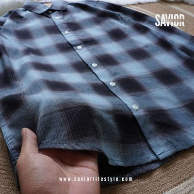 Shadow Blue Full Sleeve Pocket Less Shirt_img_2