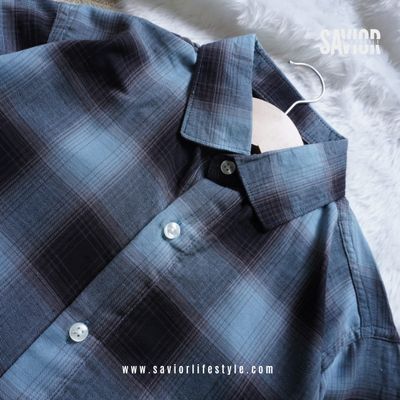 Shadow Blue Full Sleeve Pocket Less Shirt_img_3