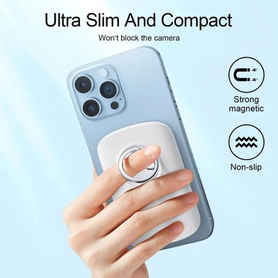Joyroom JR-W030 20W 6000mAh Magnetic Wireless Power Bank with Ring Holder- Black Color_img_1