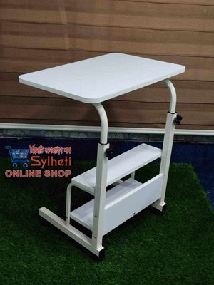 Adjustable Double Layer Reading Table, Moveable & Height Adjustable Laptop Table with 2 Shelves / Study Table / Side Table_img_6