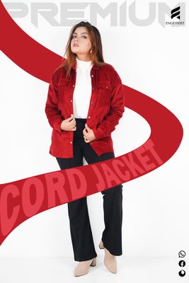 Premium Cord Shacket X Maroon_img_2