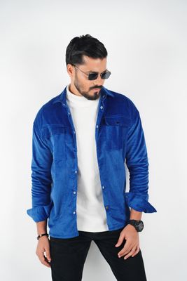 Premium Cord Shacket X Royel Blue_img_1
