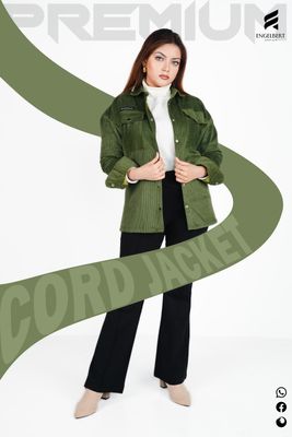 Premium Cord Shacket X Green_img_3