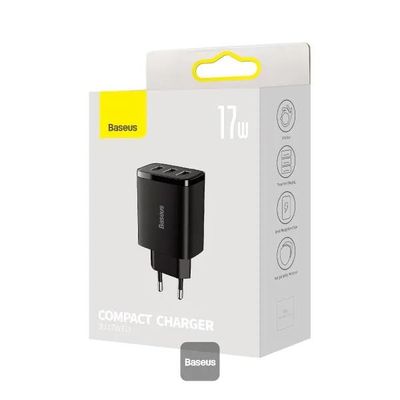 Baseus Compact Charger 3U 17W EU Black_img_1