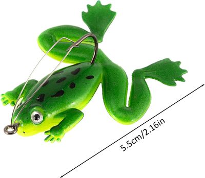 2 pcs frog bait for fishing | Fishing Lure | frog Lure | Bang | Shol Fishing Lure | Floating Bait Realistic Swimbait Topwater Frog Fishing Lure | Floating Bait, Artificial Sofish Fishing Lure for Pike, Trout, Saltwater, Freshwater Aznever_img_1
