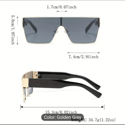 Men's Plastic One-piece Flat Top Trendy Casual Chic Lazy Style Glasses_img_4