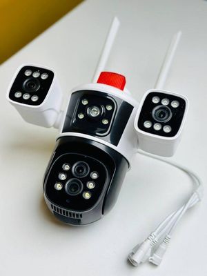 Bullet Dome PTZ 5 Lens Three Screens Security CCTV Network Outdoor Camera_img_1