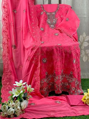 Semi –Embroidery & Sequence Work Party dress_img_2