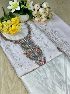 Semi –Embroidery & Sequence Work Party dress_img_4