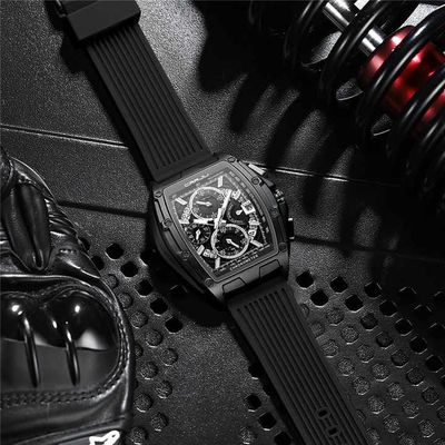 Fashionable CRRJU RM Style Silicone Strap Men's Watch_img_1