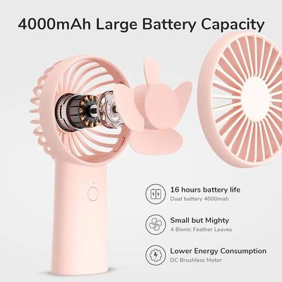 JISULIFE FA20X Handheld Portable Rechargeable Fan  Type-C-  Pink Color_img_1