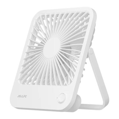 JISULIFE FA26 Rechargeable Ultra Thin Desktop Fan – White Color_img_1