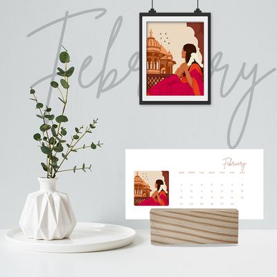 Minimal Desk Calendar - The Wooden Chronicle_img_1