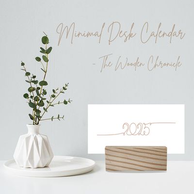 Minimal Desk Calendar - The Wooden Chronicle_img_2