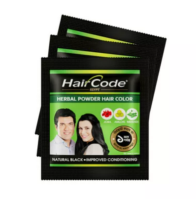 HairCode Egypt Herbal Powder Hair Color (Black) 5 gm 3 pcs_img_0