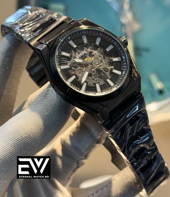 FOSSIL AUTOMATIC FULL BLACK CH WHITE DIGITS_img_0