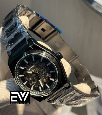 FOSSIL AUTOMATIC FULL BLACK CH WHITE DIGITS_img_1