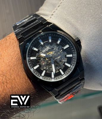 FOSSIL AUTOMATIC FULL BLACK CH WHITE DIGITS_img_3
