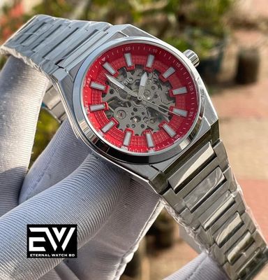 FOSSIL AUTOMATIC SILVER BODY RED DIAL_img_0