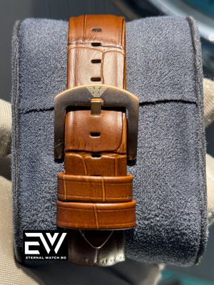 ARMANI AUTOMATIC BROWN BELT ROSE GOLD BODY DIGITS WHITE DIAL_img_2