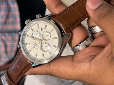 OMEGA SEAMASTER NASA BROWN BELT WHITE DIAL_img_0