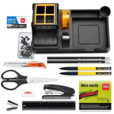Deli Desk Organizer 38252A Desk Pen Holder - Includes 17 pieces of stationery items_img_3