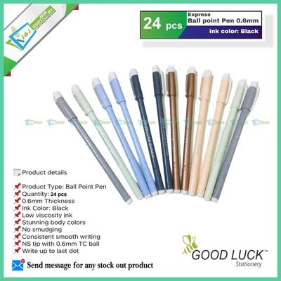 Good Luck EXPRESS DF Ball point pen Black ink 0.6mm Random Body color 24 pcs_img_0